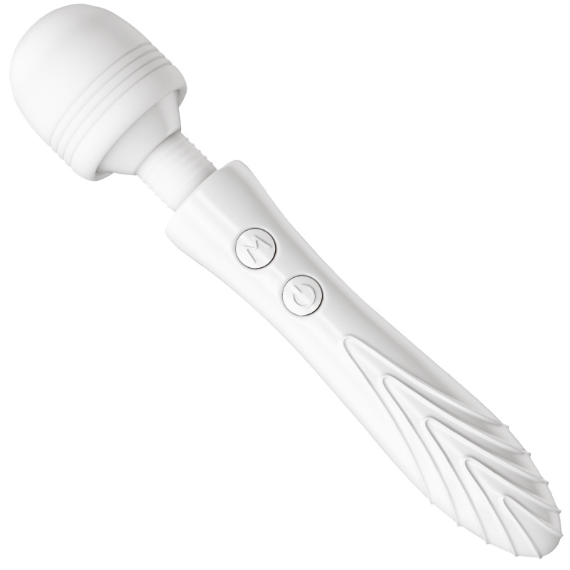 Jiuai Vibrating Massager for Women, Dual-Vibration Electric Wand, ABS, White - Image 5