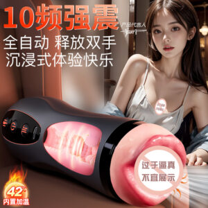 Fully Automatic Male Masturbation Cup with Vibration, Heating and Interactive Voice