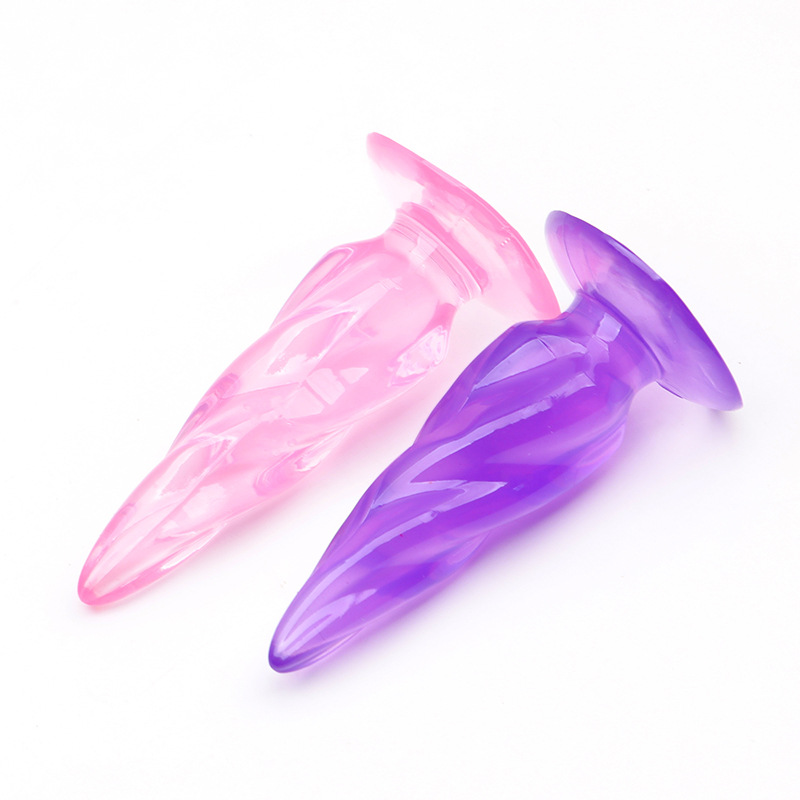 Crystal Anal Plug Bead Strip, Purple TPR Training Toy for Adults - Image 3