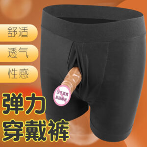 Wearable Dildo with Stretch Briefs for Women, Adult Strap-on Style Underwear