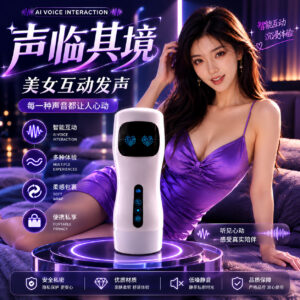 Sound-Enabled Electric Masturbation Cup for Men with Vibration, TPE Sleeve