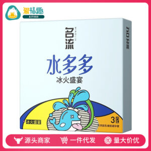 Celebrity Liu Duoduo Ice and Fire Feast 3-Pack Ultra-Thin Latex Condoms, Medium