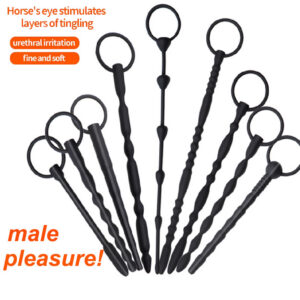 Hollow Silicone Urethral Dilator Stick, Male Sound Bead, Multi-Size Adult Toy