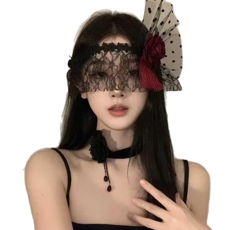 Gothic Half-Face Masquerade Eye Mask with Black Snake Medusa Design - Image 5