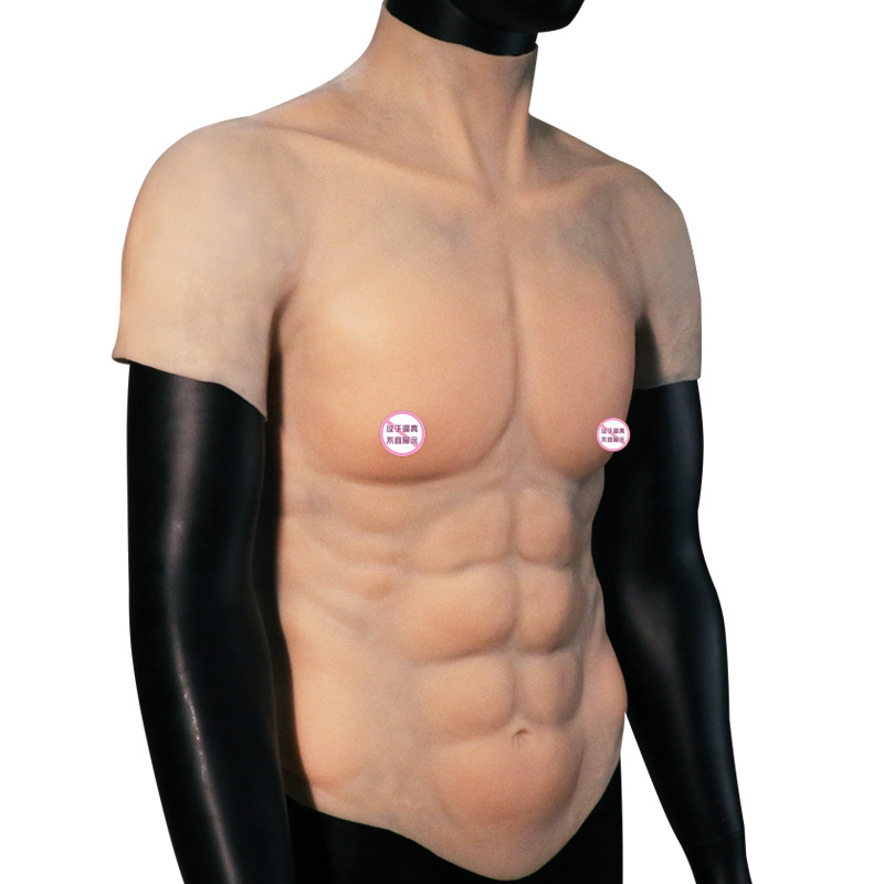 Jiuai Silicone Fake Eight-Pack Abs Cosplay Muscle Chest Costume for Adults - Image 2