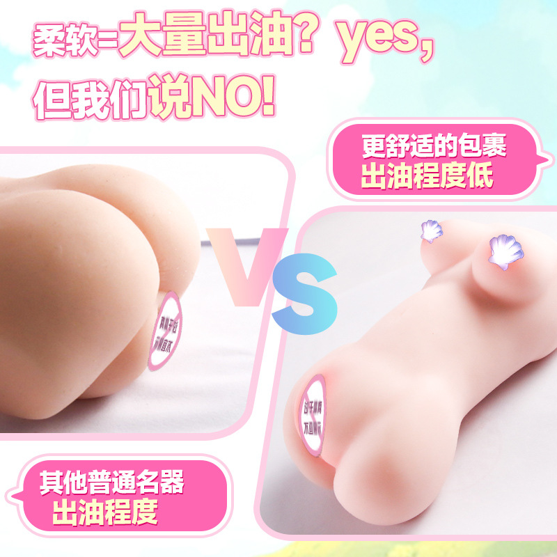 Jiuai Half-Body TPE Male Masturbator with Breast and Buttocks, Manual Anime-Style Doll - Image 4