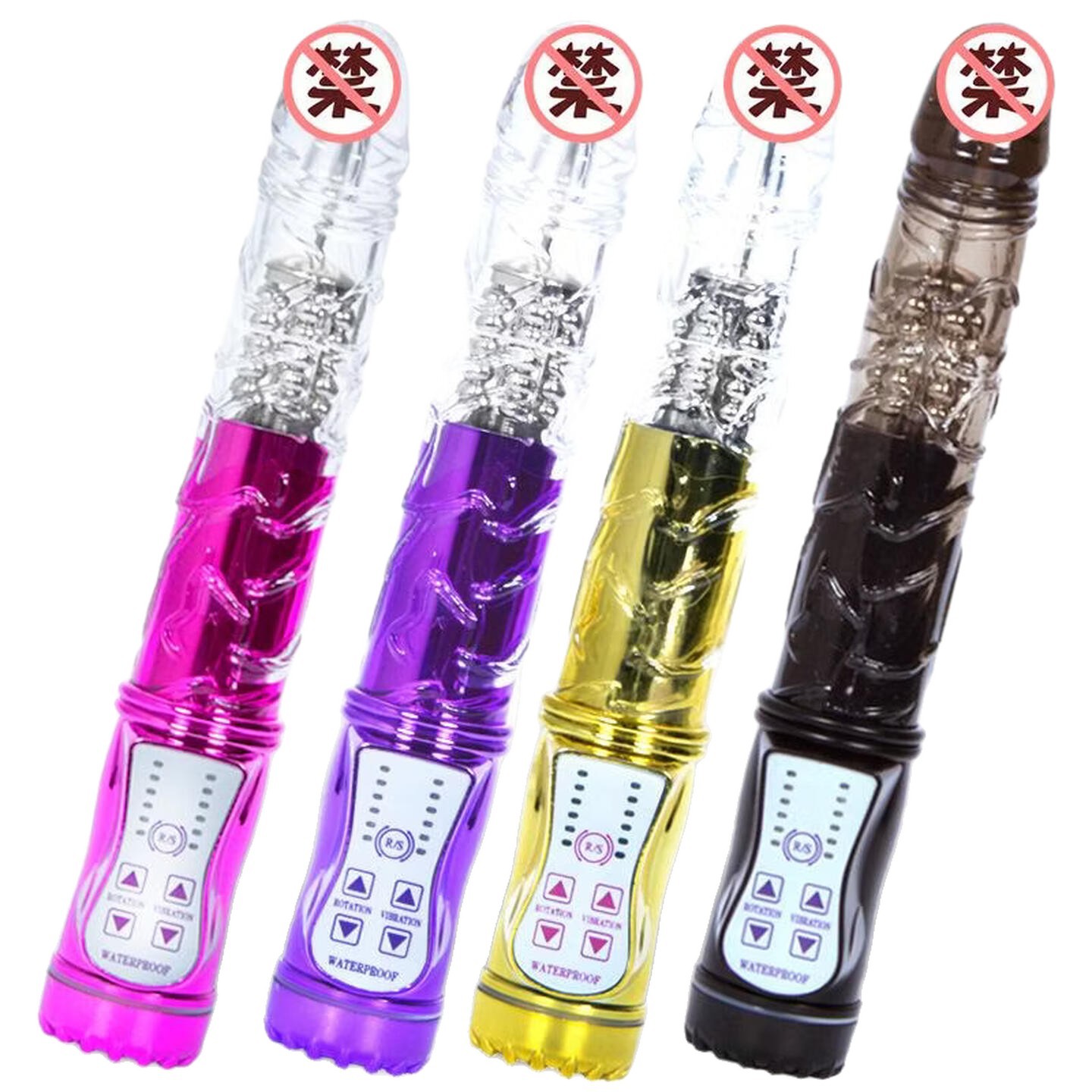 Thor Telescopic Rotating Bead Wand Vibrator, Variable Frequency Black Dominator Massager - Image 5
