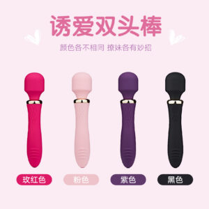 Dual-Head Rechargeable Vibrator, 10-Frequency Silicone Massager for Women