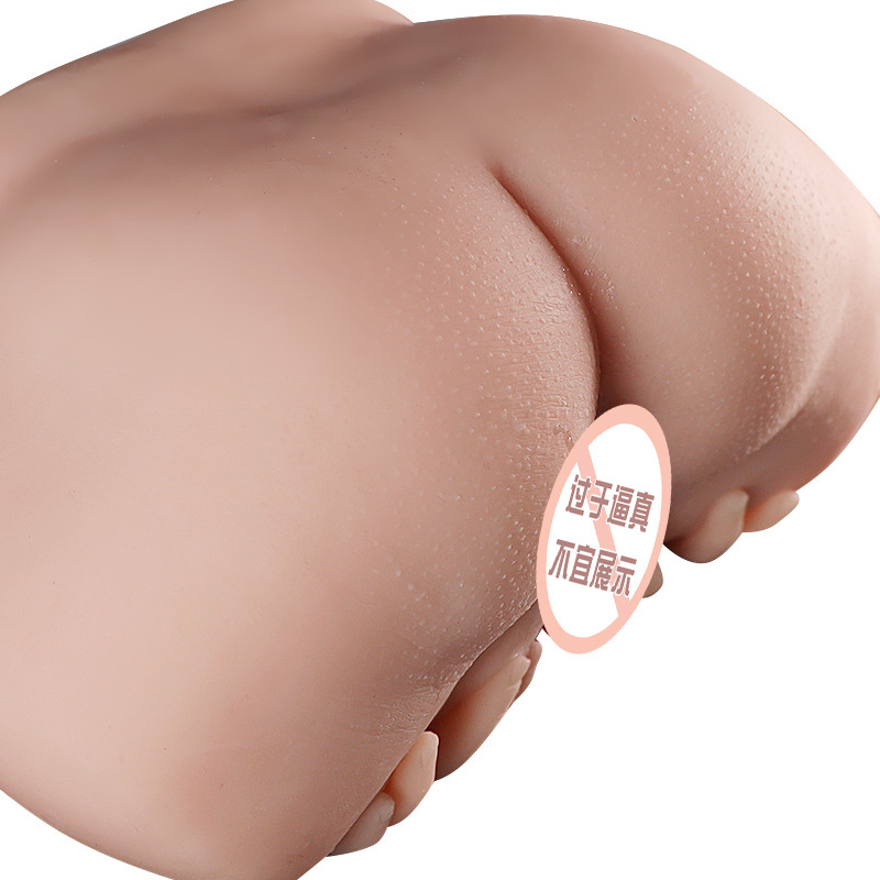 Jiuai Half-Body Hip Masturbator for Men, TPE Manual Stroker, Skin-Tone - Image 5