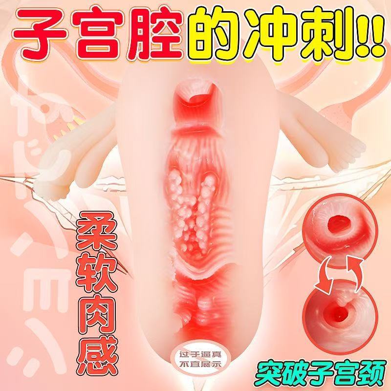 Realistic Vagina Masturbator for Men, Dual-Entry TPE Manual Stroker, 950g - Image 3