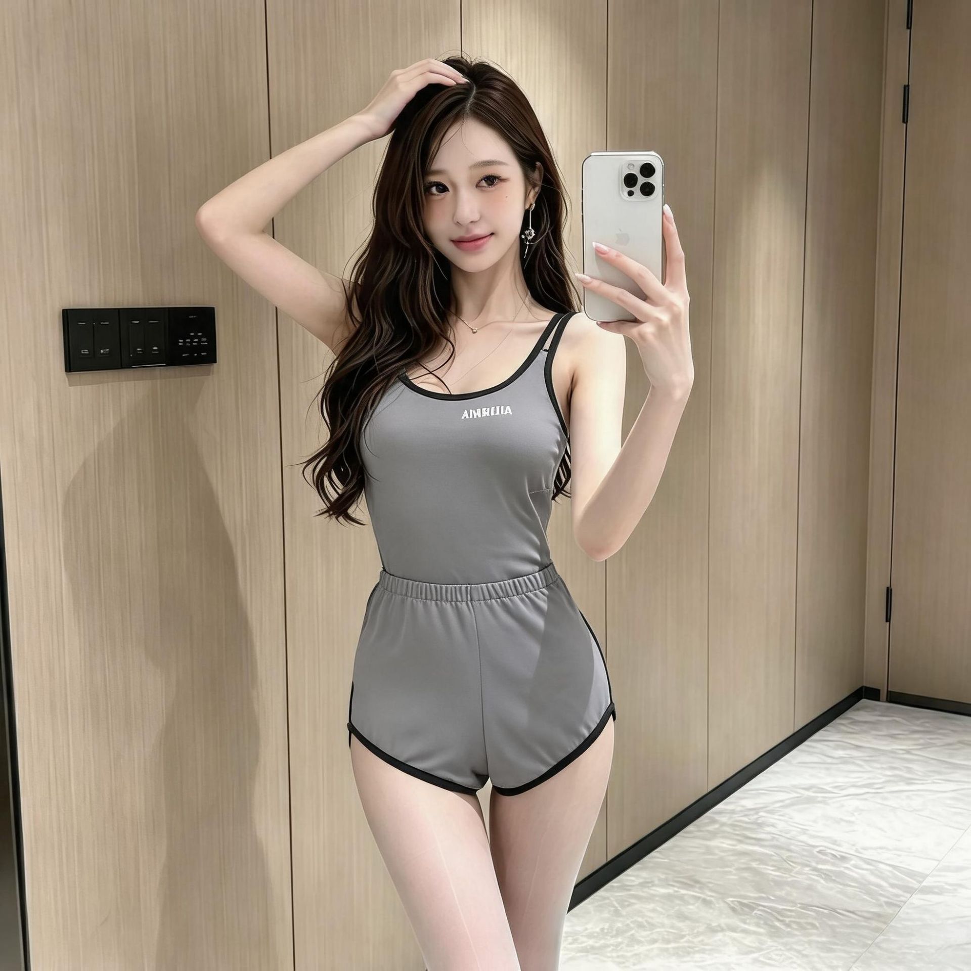 Japanese-Style Triangle One-Piece Swimsuit with Chest Pads, Quick-Dry Slimming White Set - Image 2
