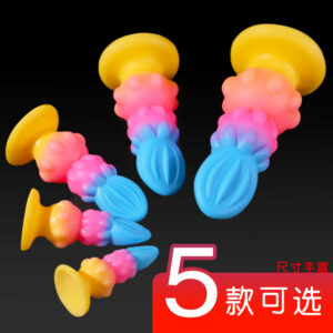 Gourd Flower Silicone Anal Plug, Colorful Mini Special-Shaped Adult Toy