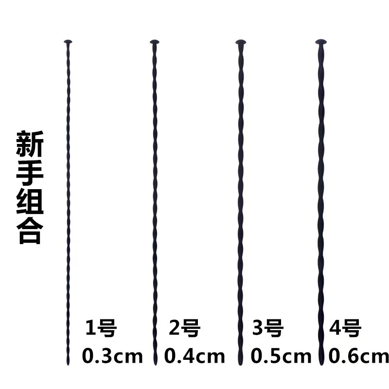 Silicone Glans Training Stick, Urethral Expansion Tease Toy for Men, Black - Image 5