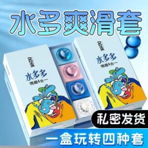Celebrity Liu Duoduo 4-in-1 Natural Latex Condoms, Ultra-Thin Smooth, 8-Pack, Medium