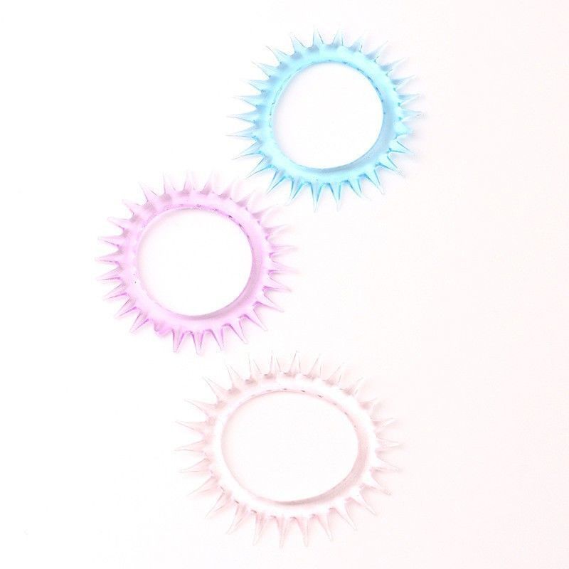 Silicone Non-Vibrating Delay Ring for Men, Thickening Cock Ring, Transparent - Image 3