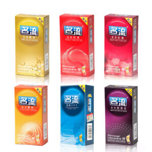 Ultra-Thin Latex Condoms 10-Pack, 52mm Lubricated, Spiral Texture