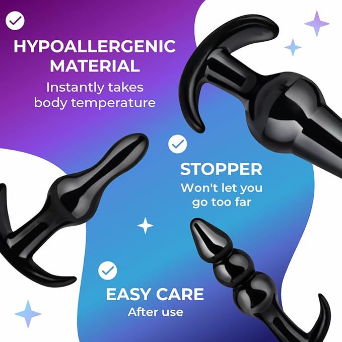 TPE Anal Plug with Three Beads, Pink Wearable Design for Adults - Image 3