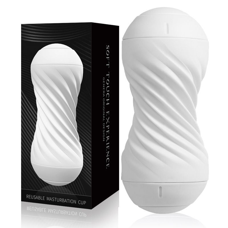 Double-Headed Manual Masturbator Cup for Men, TPE Soft Gel, Suction and Clamping - Image 4