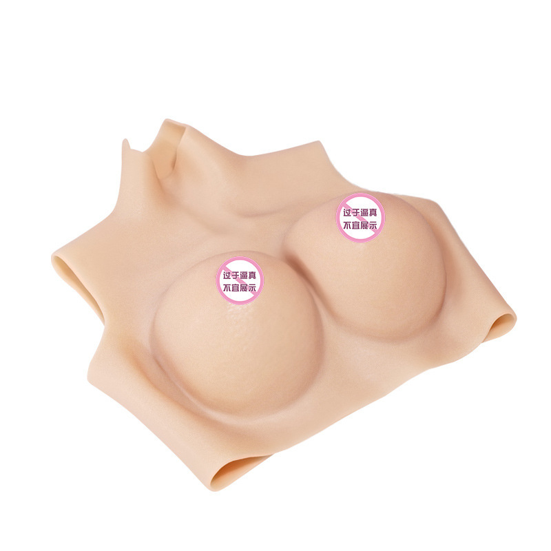 Silicone Breast Forms for Cross-Dressing, Thin Lightweight F-Cup Gel Style - Image 4