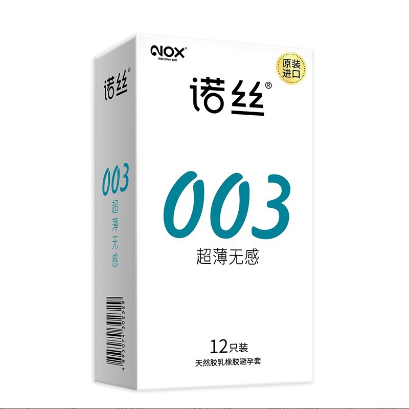 Nox 003 Ultra-Thin Condoms, Smooth Unscented Latex, Medium, 6-Pack - Image 4