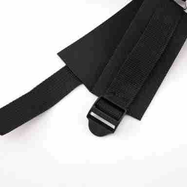 Leather Bed Restraint Strap Set for Role-Play Bonding Training, Black - Image 3