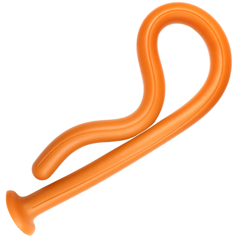Silicone Anal Beads with Tail Design, Gold Finish, Adult Anal Training Toy - Image 4