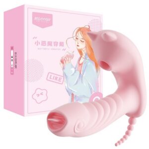 Wearable Tongue-Licking Vibrating Massager for Adults, ABS Body, Compact Electric Stimulator