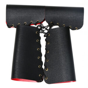 SM Wrist & Leg Restraint Set with PU Cuffs, Black Flying Fish Style