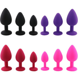 Silicone Anal Plug Set, 3-Piece Drill Design Dilator Beads for Men and Women