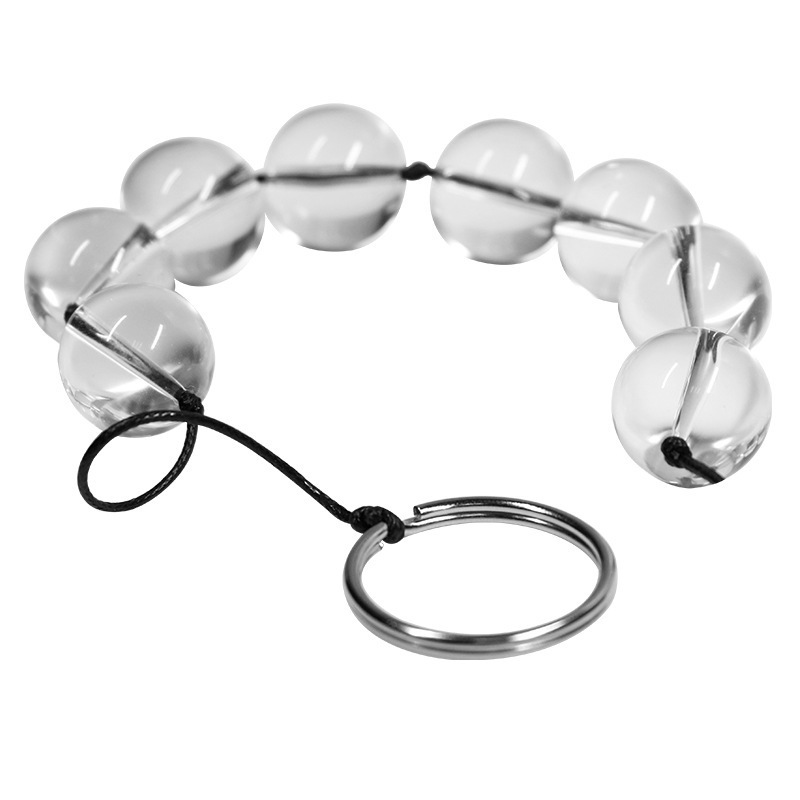 Glass Anal Beads Small Transparent Adult Anal Toy - Image 5
