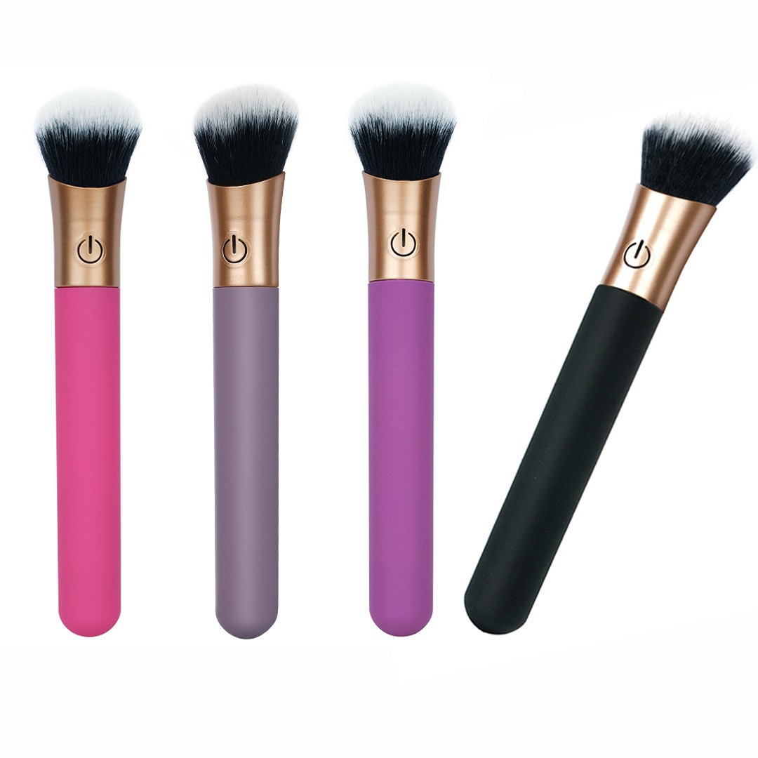 Vibrating Makeup Brush Massager, Discreet Wireless Design, Button Control, PLA Body, 18 cm - Image 2