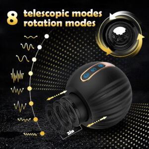 Automatic Telescopic Rotating Male Masturbator Cup with Silicone Sleeve