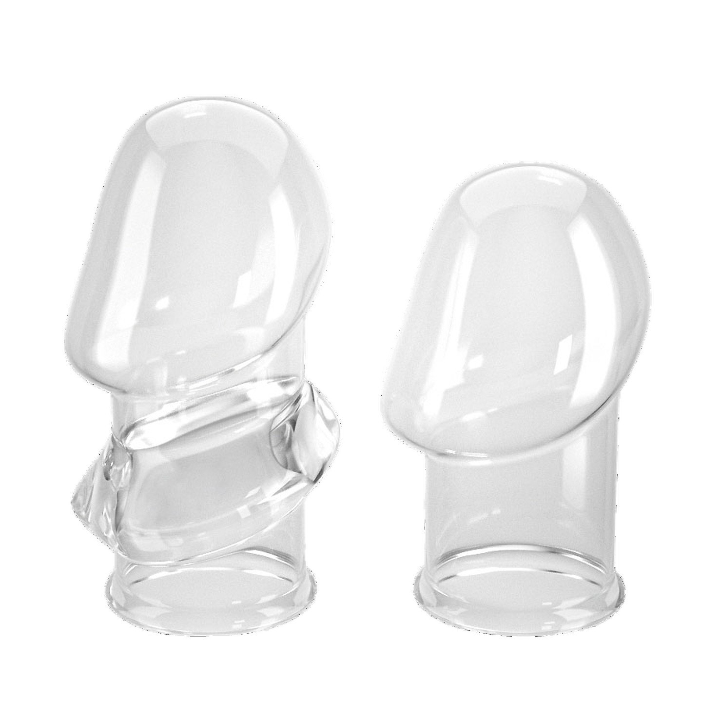 Open and Closed Glans Cover Penis Sleeve Set, TPE Delay Sleeve, 6-Pack - Image 5
