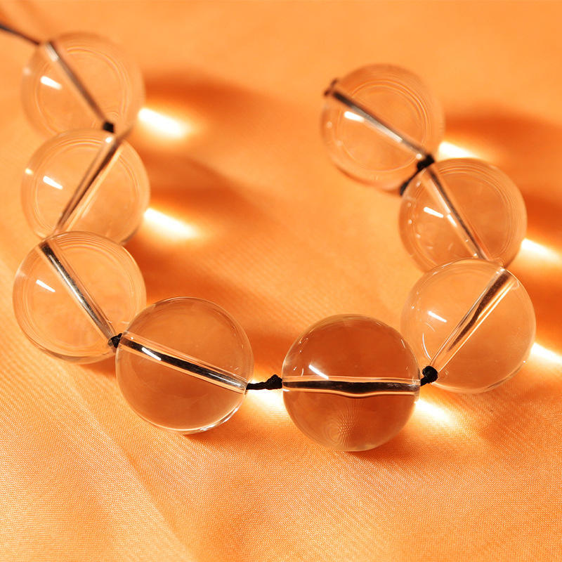 Glass Anal Beads Small Transparent Adult Anal Toy - Image 3