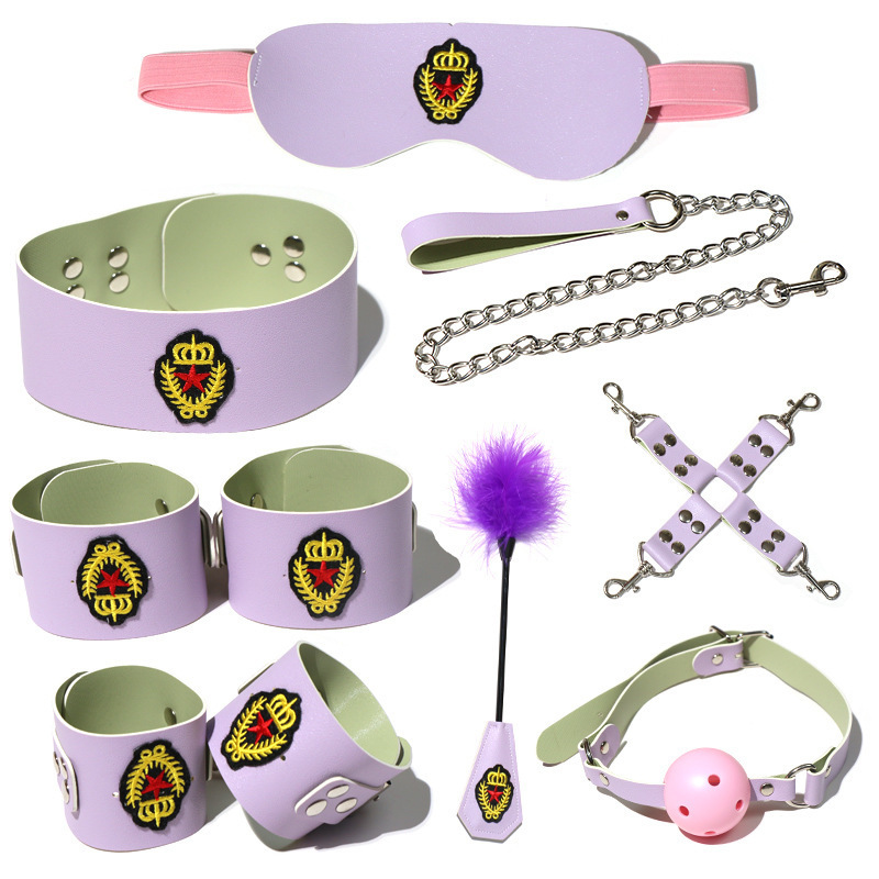 8-Piece Bondage Kit with Nipple Clamps, Anal Plug and Handcuffs - Image 2