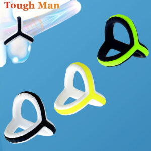 Triangle Silicone Locking Ring, Dual Scrotum and Penis Delay Ring, Manual Adult Toy