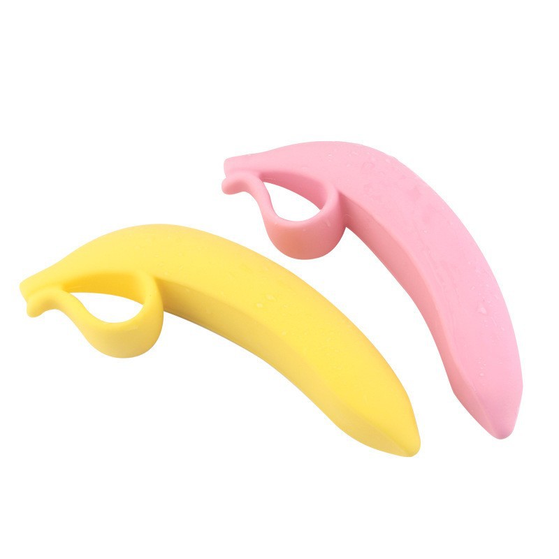 Banana-Shaped Silicone Dildo, Easy-Insert Anal Toy, Yellow Handheld Design - Image 5