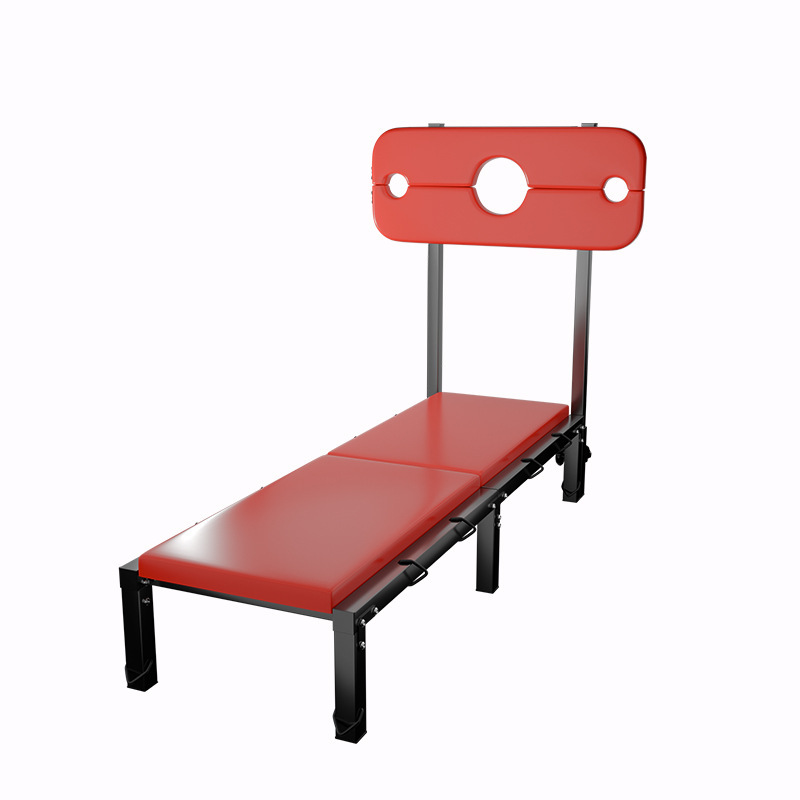 SM Bondage Furniture Restraint Pad with Handcuffs, Iron and PU Leather, Black or Red - Image 5
