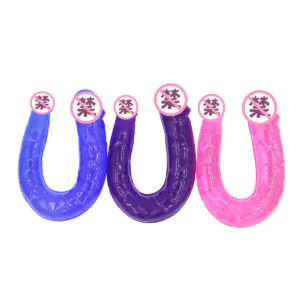 ORISSI Double-headed Dildo 13 cm Silicone-TPR Manual Female Masturbator, Pink