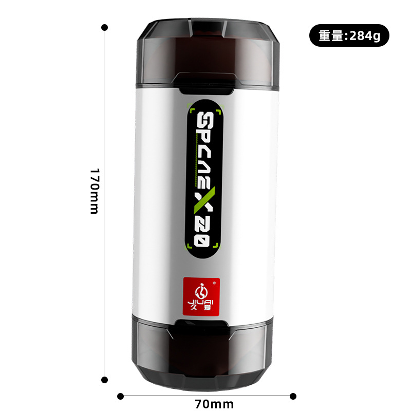 Jiuai Double-Headed Airplane Cup for Men, ABS+TPE Manual Masturbator, Non-Electric - Image 5