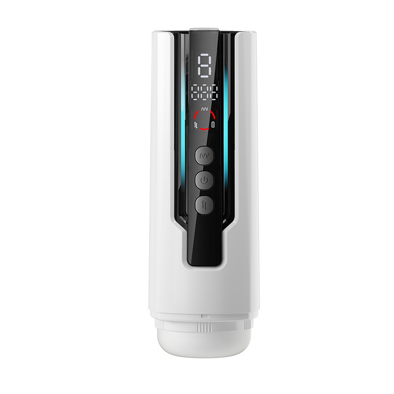 Mystery Calculator Aircraft Cup Telescopic Vibration Heating Male Masturbator with Screen Display - Image 4