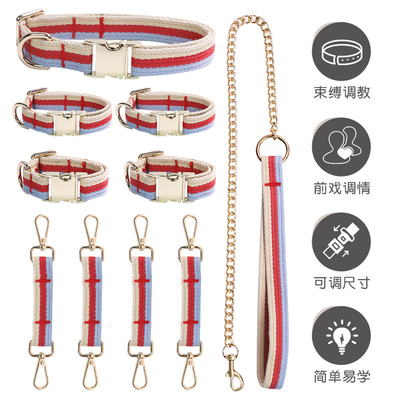 SM Five-Piece Bondage Set with Handcuffs and Nipple Clamps for Couples - Image 4