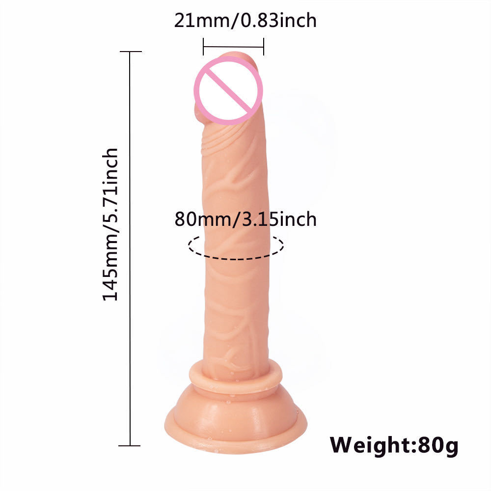 Mini Suction Cup Dildo 14 cm TPE-PVC with Crystal-Clear Finish - Image 5