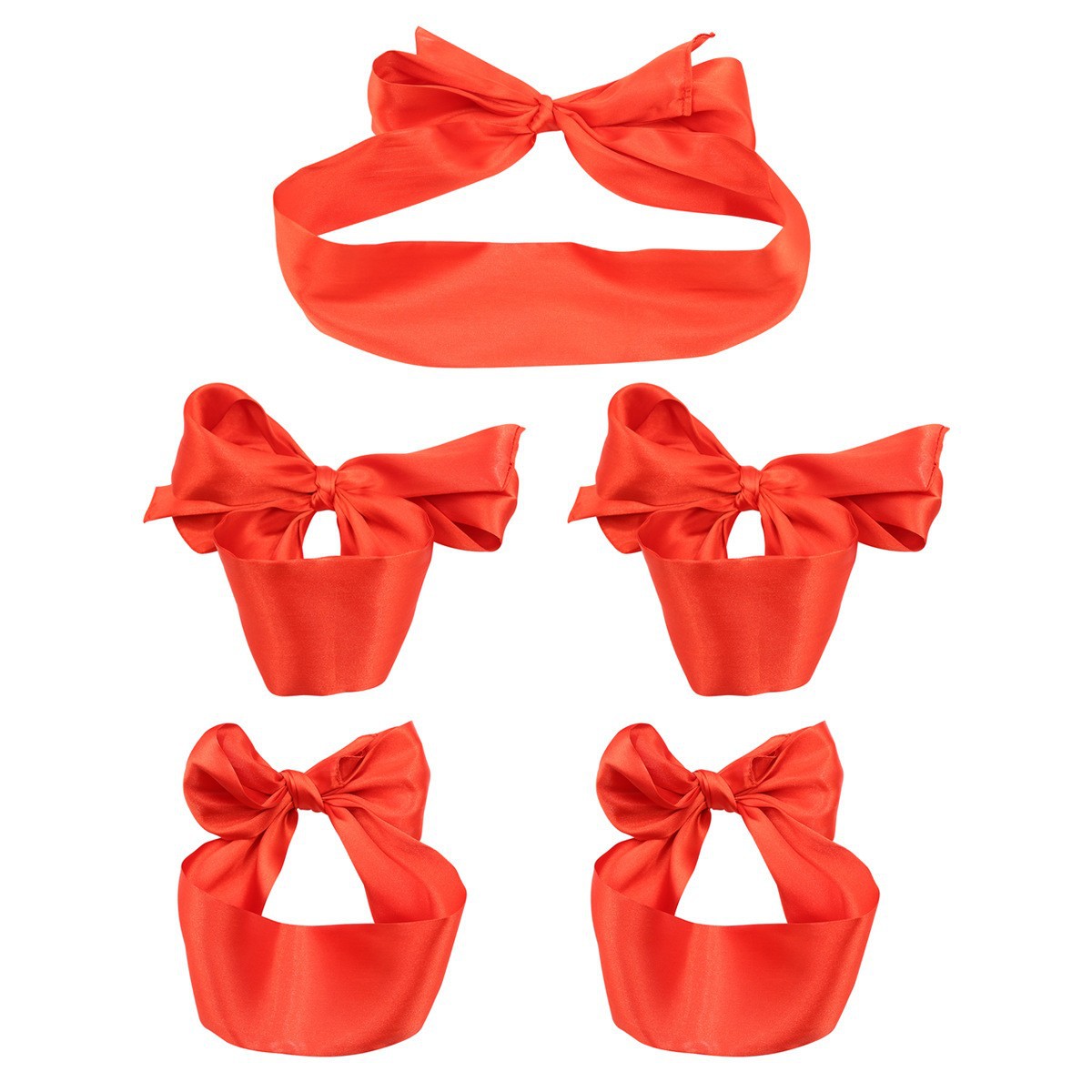 Black Lingerie-Inspired Eye Mask and Hand Cuff Restraint Set for Adult Play - Image 3