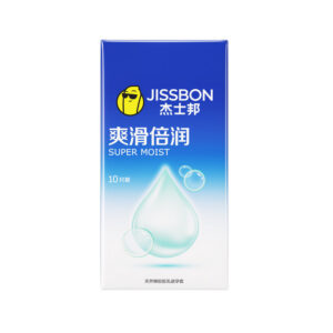 Jiesbon Smooth & Moisturizing Condoms, 10-Pack, Ultra-Thin Natural Latex