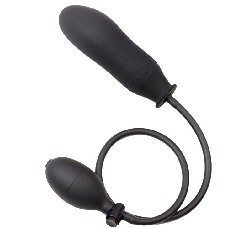 Inflatable Silicone Anal Plug, Black Expander Toy for Adults - Image 5