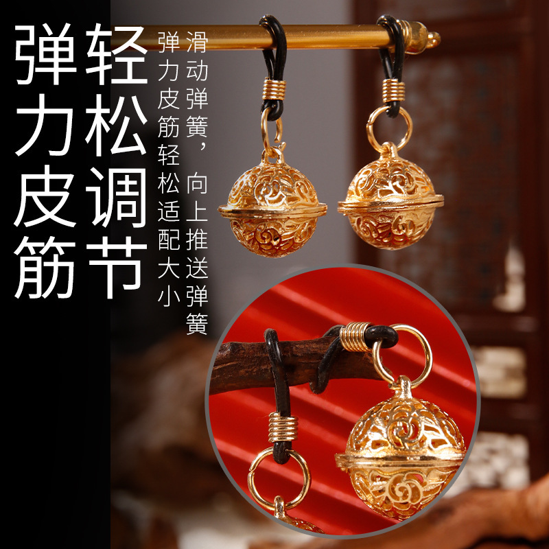 Gold Bell Nipple Clamps with Silicone Tips for Adult Sensory Play - Image 4