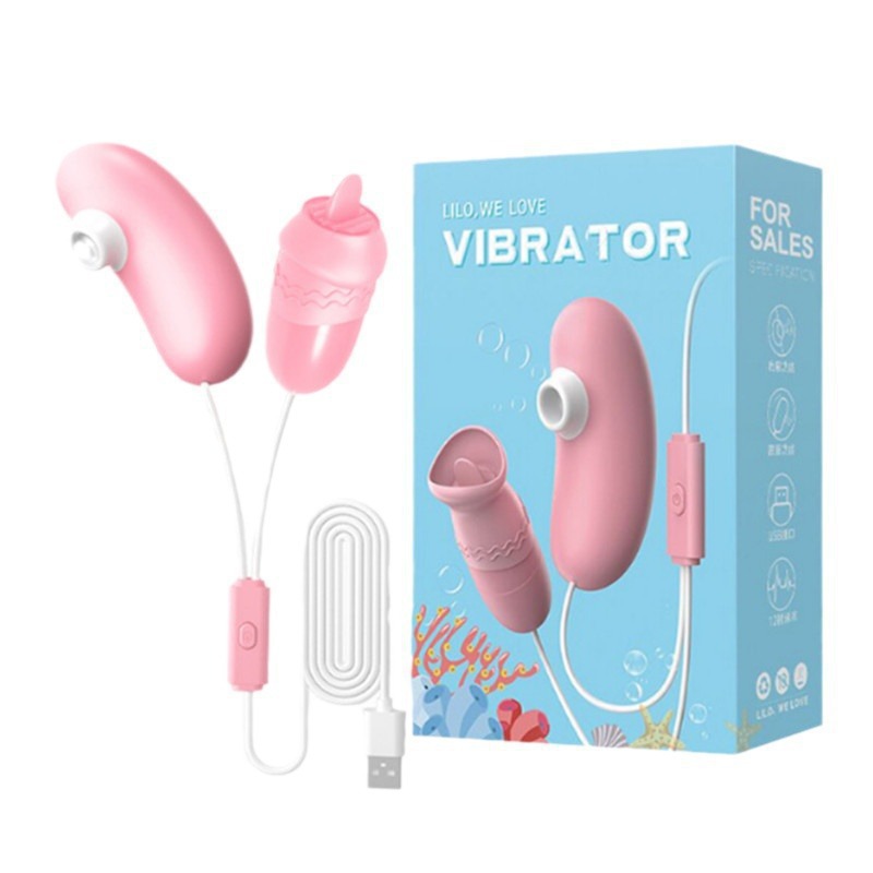 Lai Le Dou Dou Egg Sucking Teasing Dual Vibration USB Rechargeable Female Massager - Image 5
