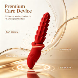 Liquid Silicone Vibrator, 7-Frequency Vibration, USB-C Rechargeable Adult Toy