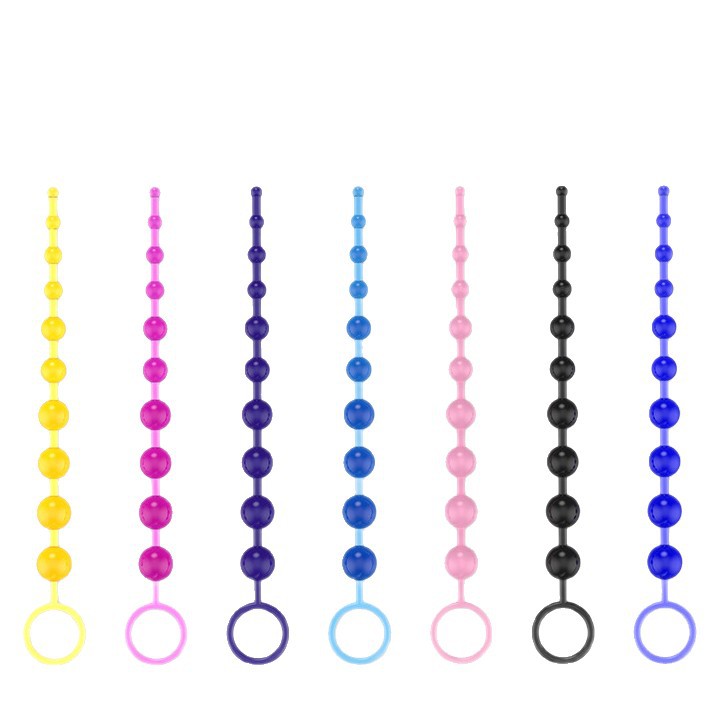 Slender TPE Anal Beads, Manual Wearable Training Toy, Black - Image 5